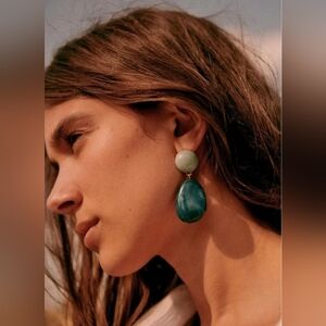 Sézane Lila green earrings